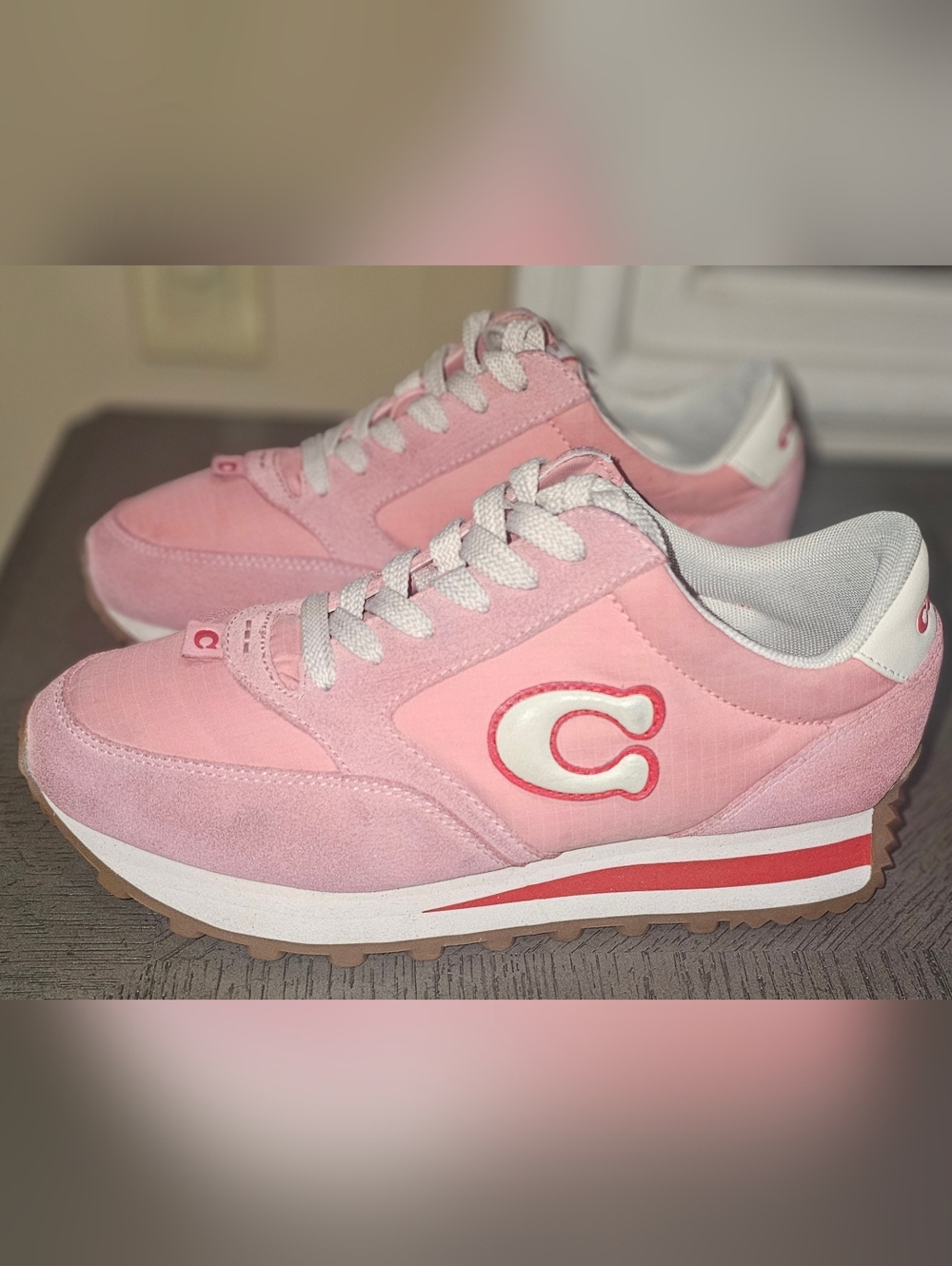 Pink Coach Sneakers Women Size 7